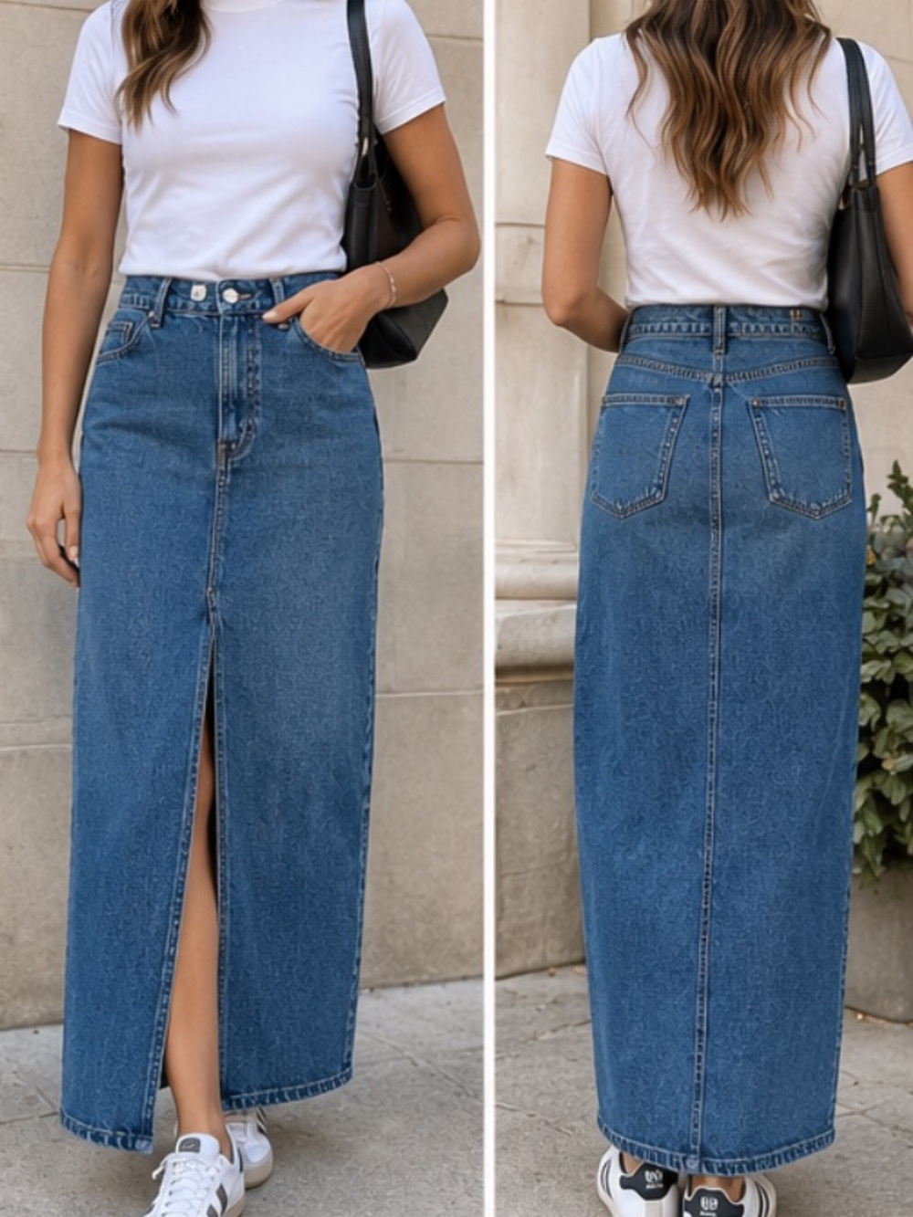 Derek Lam 10 Crosby Blue Denim Maxi Skirt NWT size 27 - Picture 12 of 12